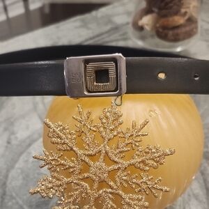 Givenchy Women's Reversible Logo Leather Belt Black And Gray 32 33 34 35 36